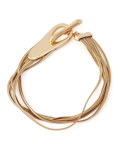 Robert Lee Morris Soho Gold Fringe Chain Toggle Bracelet