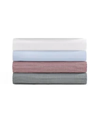 Tommy Hilfiger Essentials Solid Cotton Percale Fitted Sheets