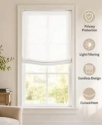 Shadisfy Soft Linen Blend Cordless Relaxed Roman Shade