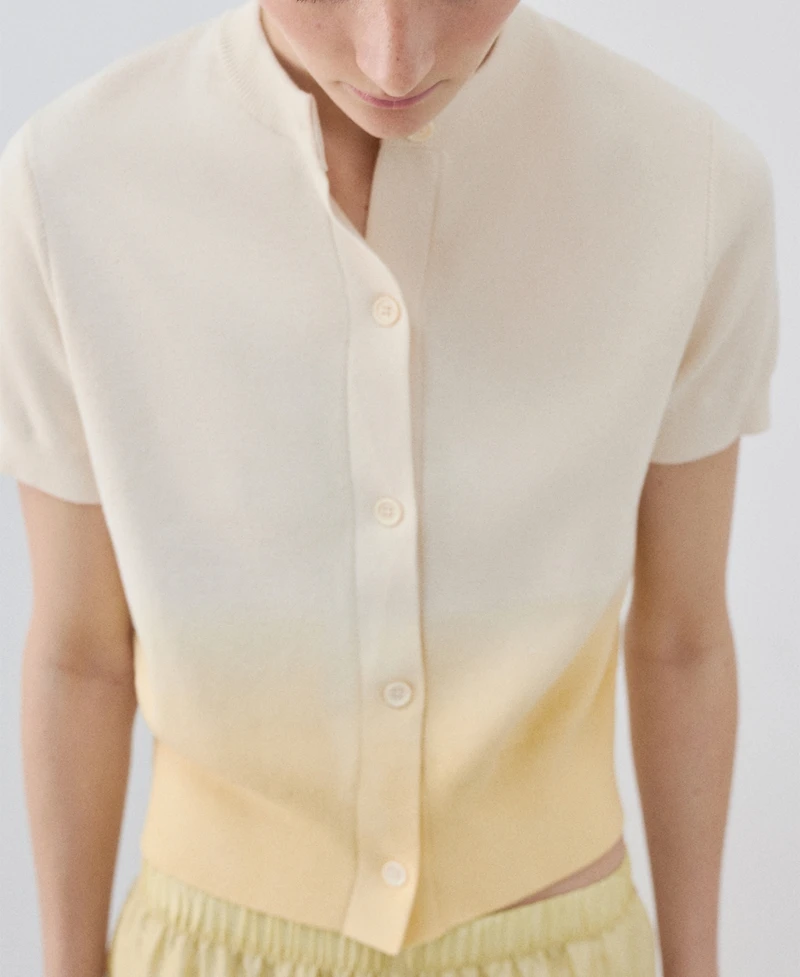 Mango Women's Gradient Cotton Cardigan Sweater