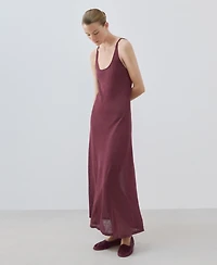 Mango Women's Knit Linen-Blend Dress