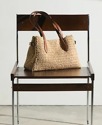 Mango Women's Natural-Fiber City Bag