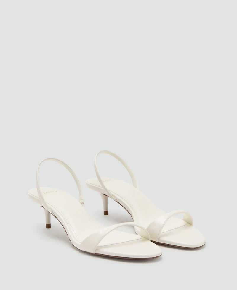 Mango Women's Kitten-Heel Strap Sandals
