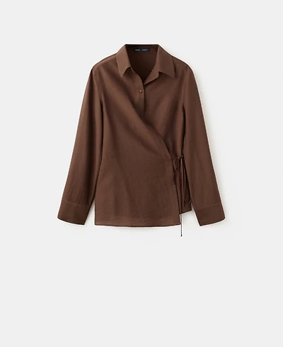 Mango Women's Bow Wrap Shirt