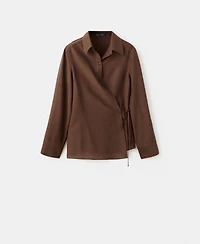 Mango Women's Bow Wrap Shirt