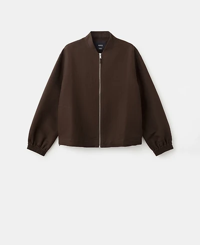 Mango Women's Linen Bomber Jacket