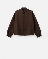 Mango Women's Linen Bomber Jacket