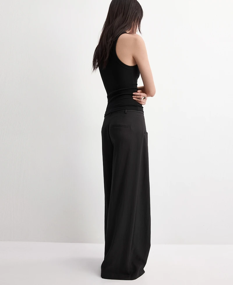 Mango Women's Straight-Fit Lyocell Pants