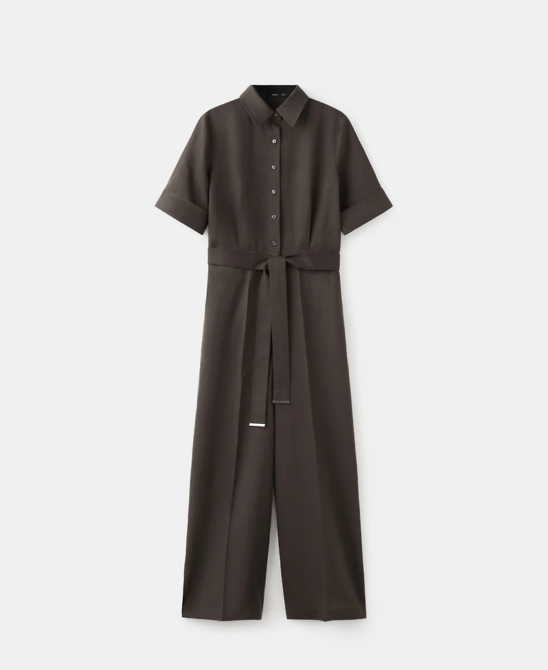 Mango Women's Lyocell Shirt Jumpsuit