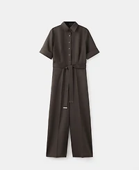 Mango Women's Lyocell Shirt Jumpsuit