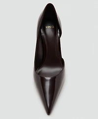 Mango Women's Asymmetrical Patent Leather Court Shoes