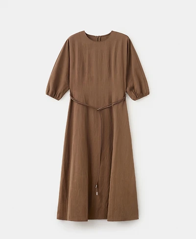 Mango Women's Belt Lyocell Dress