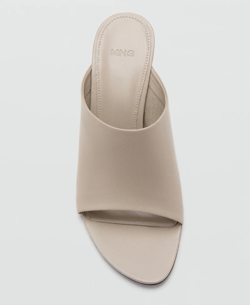 Mango Women's Leather Wedge-Heel Sandals
