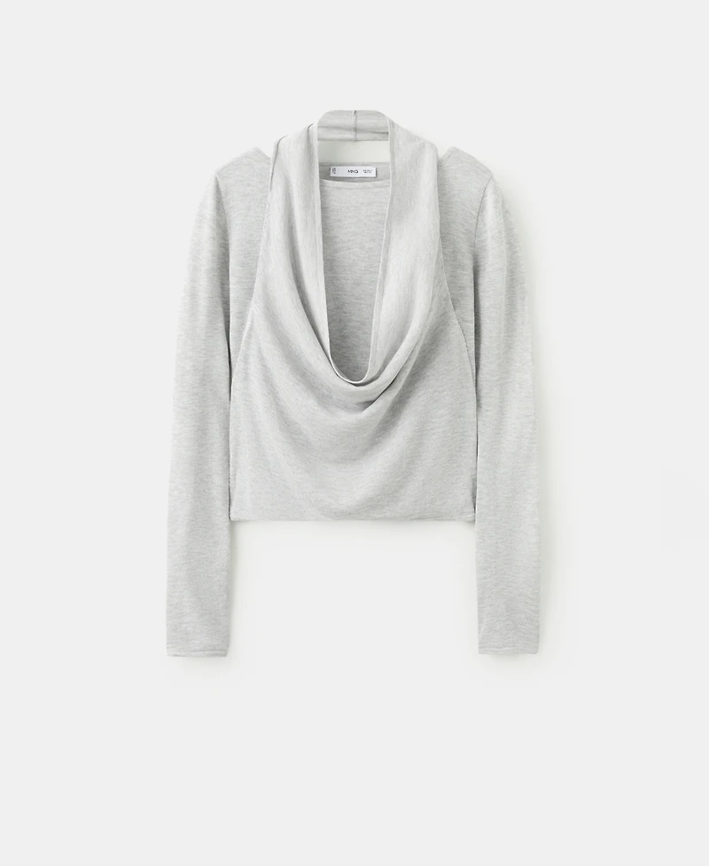Mango Women's Combined-Design Sweater