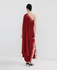 Mango Women's Scarf Asymmetrical Dress