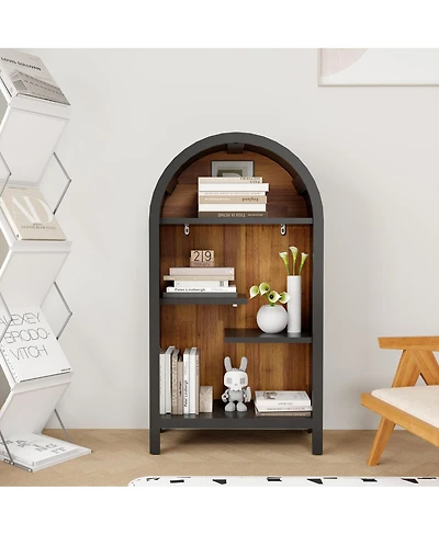 Streamdale Furniture 4-Tier Arched Industrial Open Shelf Display Rack