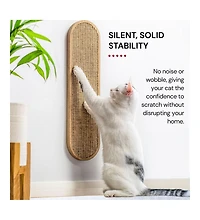 Aronkl Wall Mounted Cat Scratcher Sisal Vertical Board Double Sided Adjustable Height Anti Slip Floor Use