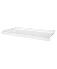 Casainc 60" W x 30" D Acrylic Single Threshold Shower Base, Alcove Pan with Slip-Resistant Surface