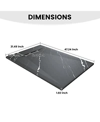 Casainc Low-Profile Smc Shower Base with Reversible Drain, Drain Cover, Non-Slip