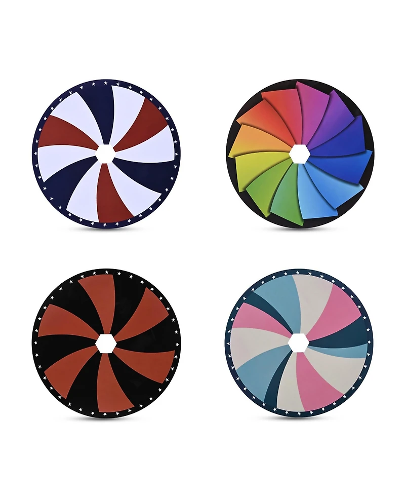 WinSpin Set of 4 Prize Wheel Template Replacement for 12" Spinning Wheel Game