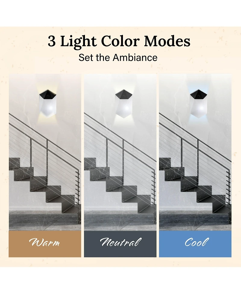 Bell + Howell 2-Pack Wireless Touch Led Wall Light Sconces with Remote