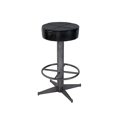 Butler Specialty Malcolm 30 in. Seat Height Leather and Iron Bar Stool