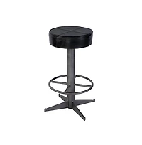 Butler Specialty Malcolm 30 in. Seat Height Leather and Iron Bar Stool