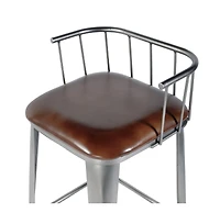 Butler Specialty Coriander Seat Height Leather Bar Height Stool
