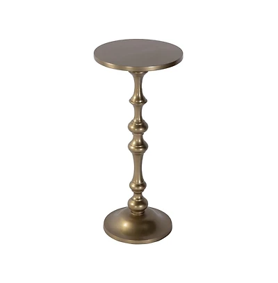 Butler Specialty Passeo 10 in. W Round All Metal Pedestal Base End Table