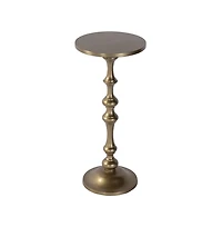 Butler Specialty Passeo 10 in. W Round All Metal Pedestal Base End Table