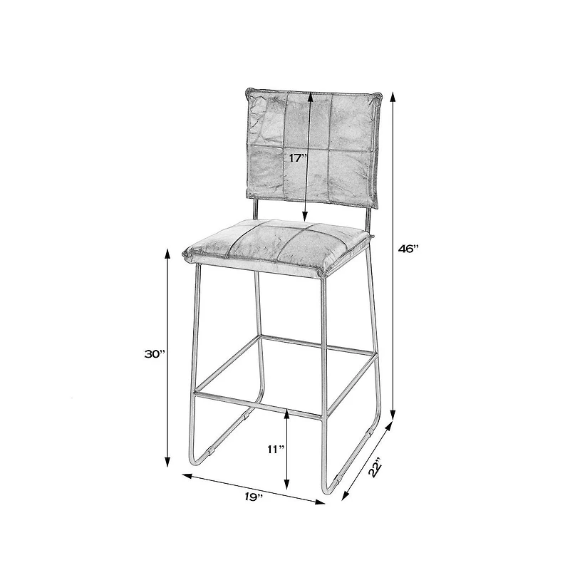 Butler Specialty Niles Leather and Iron Bar Stool