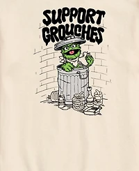 Airwaves Men's Sesame Street Support Grouches Oscar Short-Sleeve Graphic T-Shirt