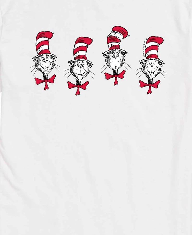 Airwaves Men's Dr. Seuss Cat The Hat Heads Short-Sleeve Graphic T-Shirt