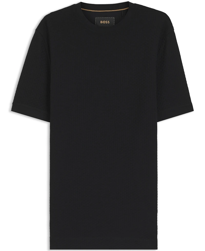 Boss by Hugo Men's Mercerized Cotton Basket Weave T-Shirt