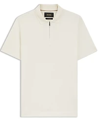 Boss by Hugo Men's Cotton Silk Zip-Neck Polo Shirt