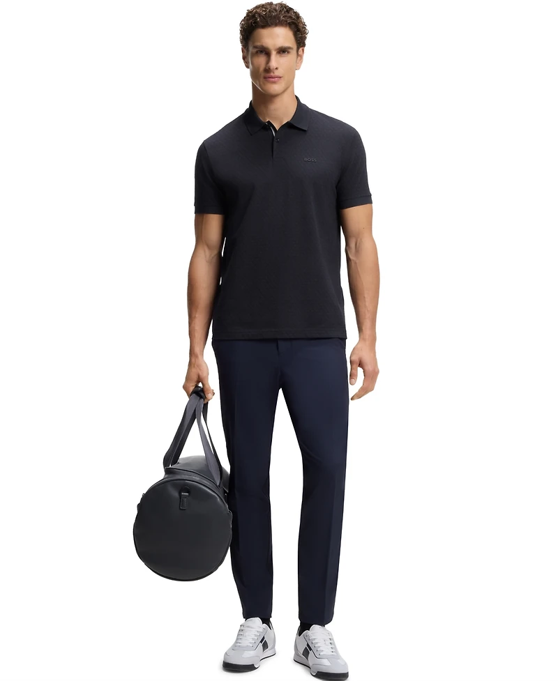 Boss by Hugo Men's Cotton-Pique Printed Pattern Polo Shirt