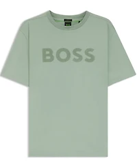 Boss by Hugo Men's Stretch Cotton Tonal Logo Relaxed-Fit T-Shirt