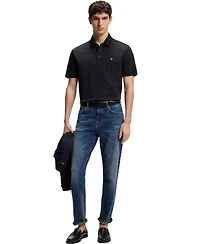 Boss by Hugo Men's Double B Monogram Mercerized-Cotton Polo Shirt