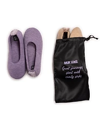 Muk Luks Women's 2 Pair Travel Ballerina Set