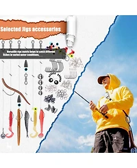 Gnuadz Fishing Lures Tackle Box Kit Crankbaits Spoon Hooks Weights