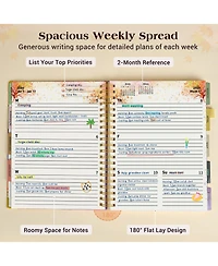 Gnuadz Planner 18 Month Weekly Monthly Daily Spiral Hardcover Agenda Organizer Tabs Calendar Tree 2026-2027