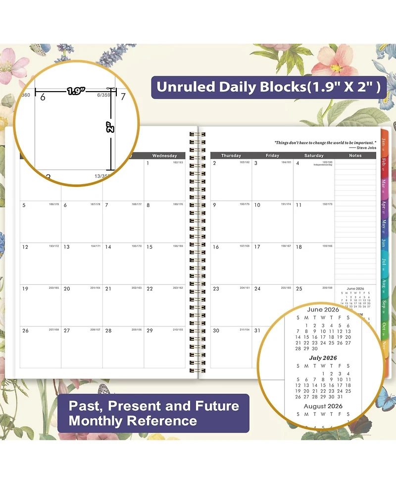 Gnuadz 2026-2029 Monthly Planner 3 Year Calendar Tabs Pocket