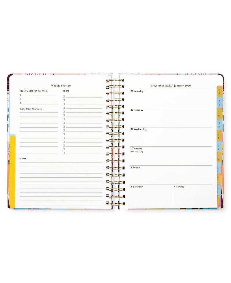 Gnuadz 2026 Planner Hardcover Spiral Stickers