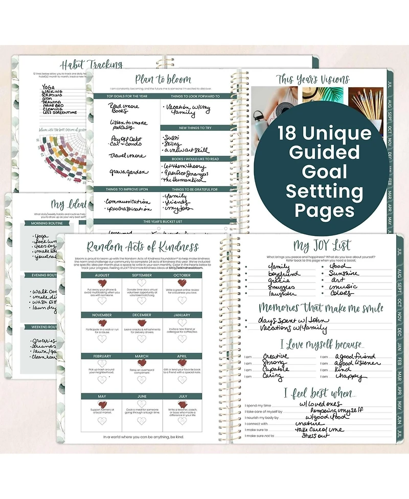 Gnuadz Boho Greenery 2026-2027 Academic Planner