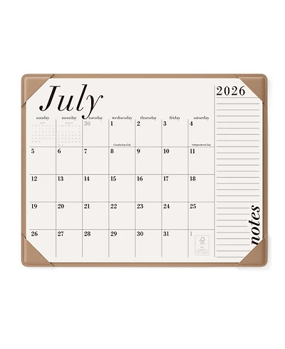 Gnuadz Desk Calendar 2026-2027 Desktop Mat Blotter