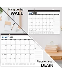 Gnuadz Large Desk Calendar 2026-2027 ,19 Months Desktop Wall Julian Date To-Do Notes Corner Protectors School Home Office