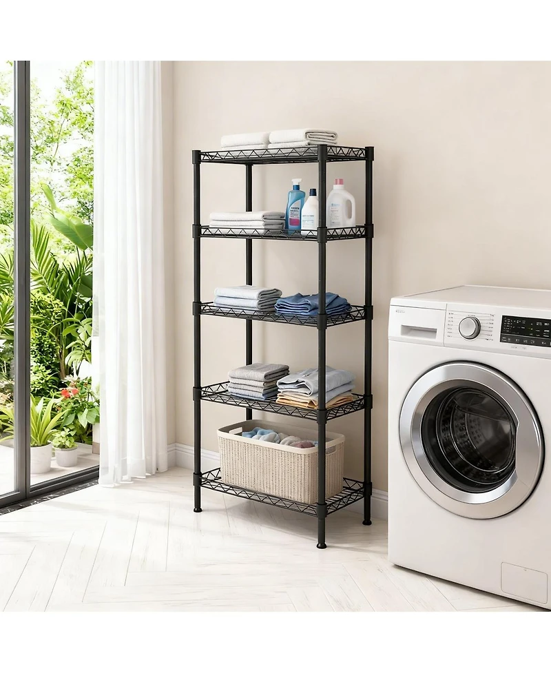Streamdale Furniture 5-Tier Adjustable Heavy Duty Metal Wire Shelving Unit