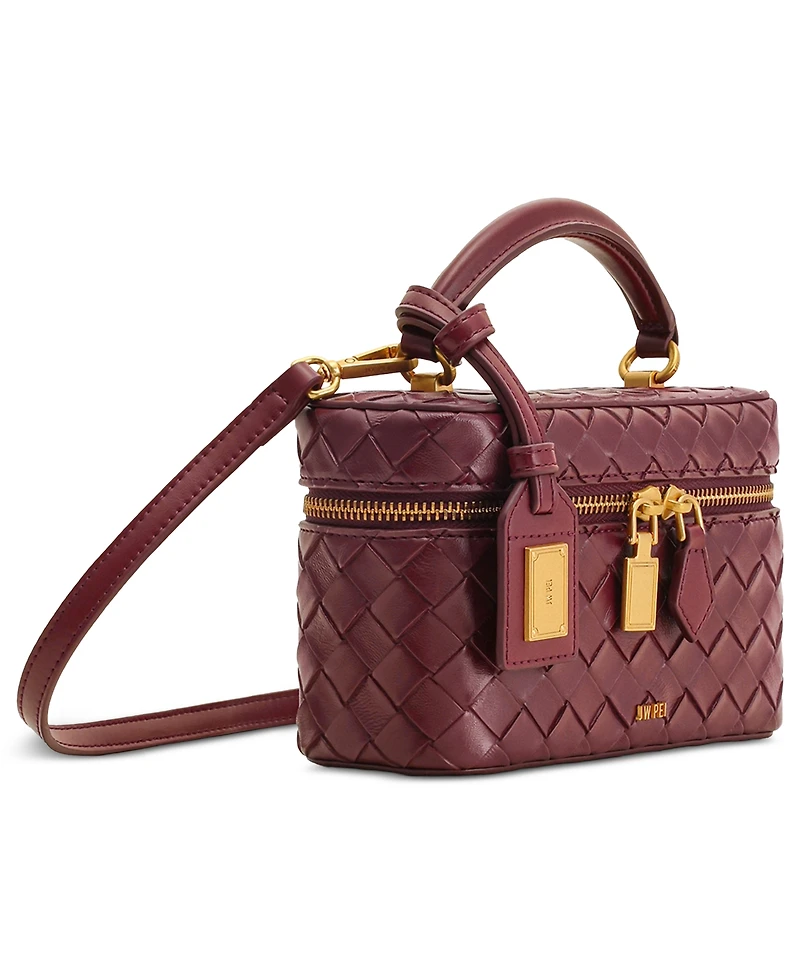 Jw Pei Cleo Woven Texture Box Shape Extra-Large Handle Satchel Handbag