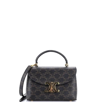 Pre-Owned Celine Teen Nino Top Handle Bag Triomphe Coated Canvas