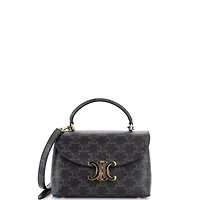 Pre-Owned Celine Teen Nino Top Handle Bag Triomphe Coated Canvas